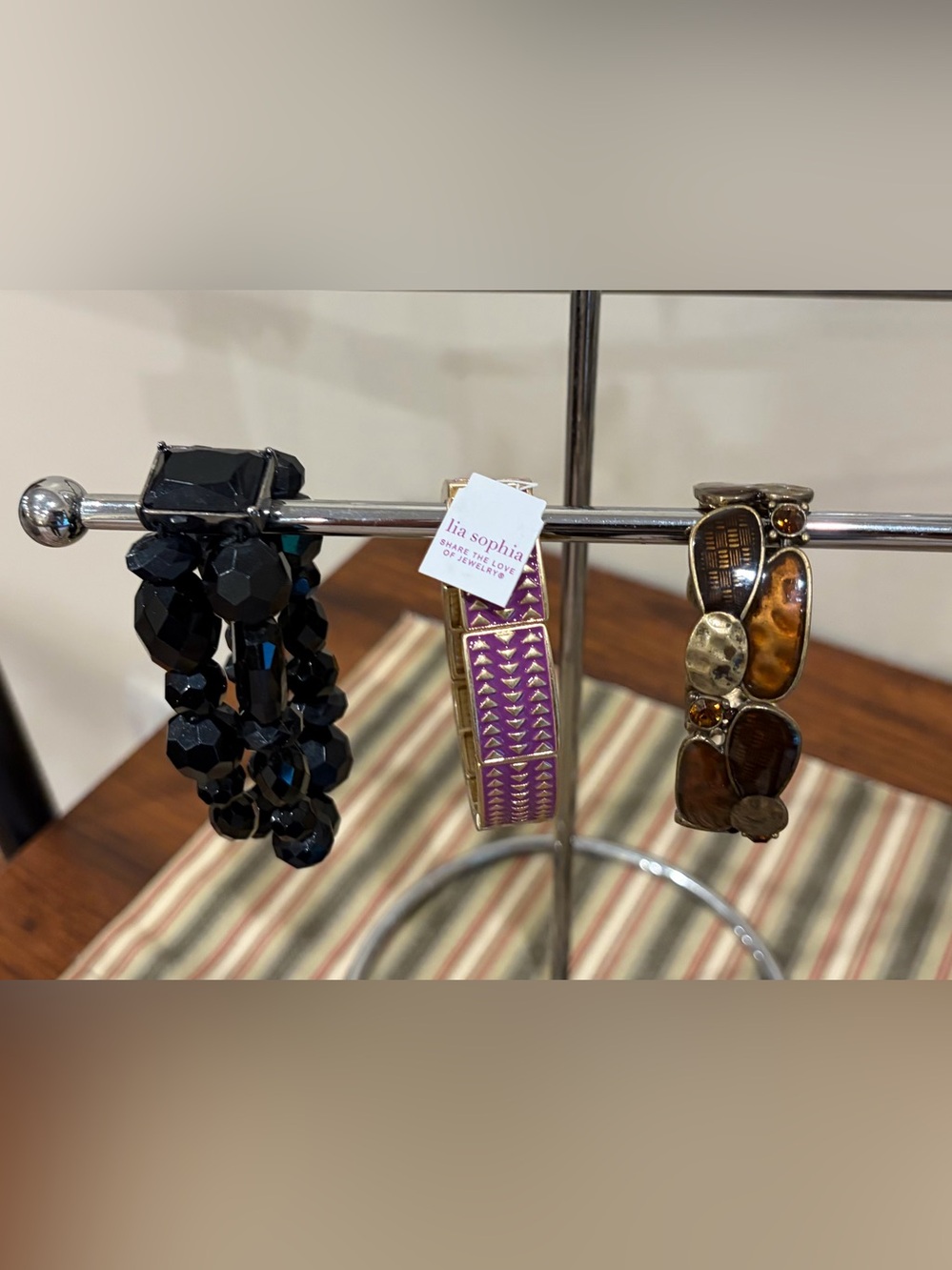 3 Lia Sophia Bangle Bracelets